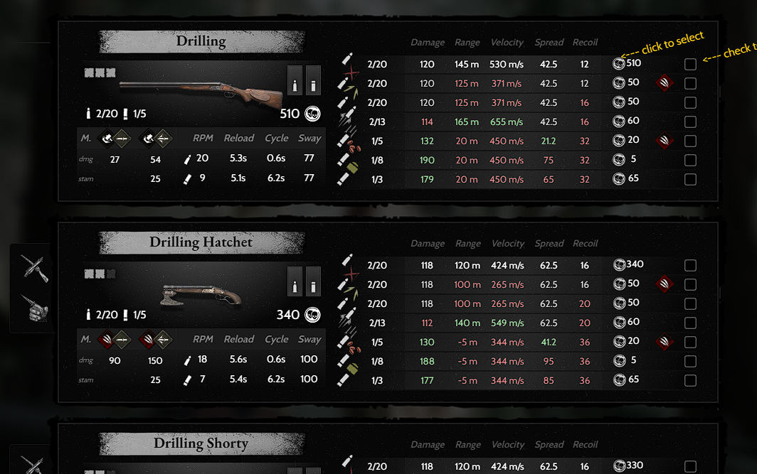 Weapon Stats